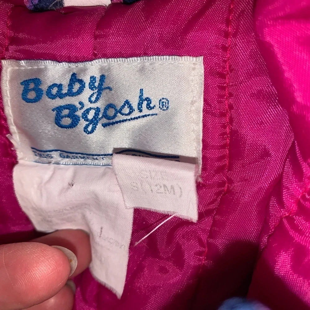 Oshkosh baby b’gosh girls Floral One Piece Snowsuit  Navy Pink floral 12 mo